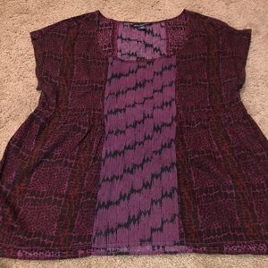 American Eagle Boho Cheetah Print Blouse